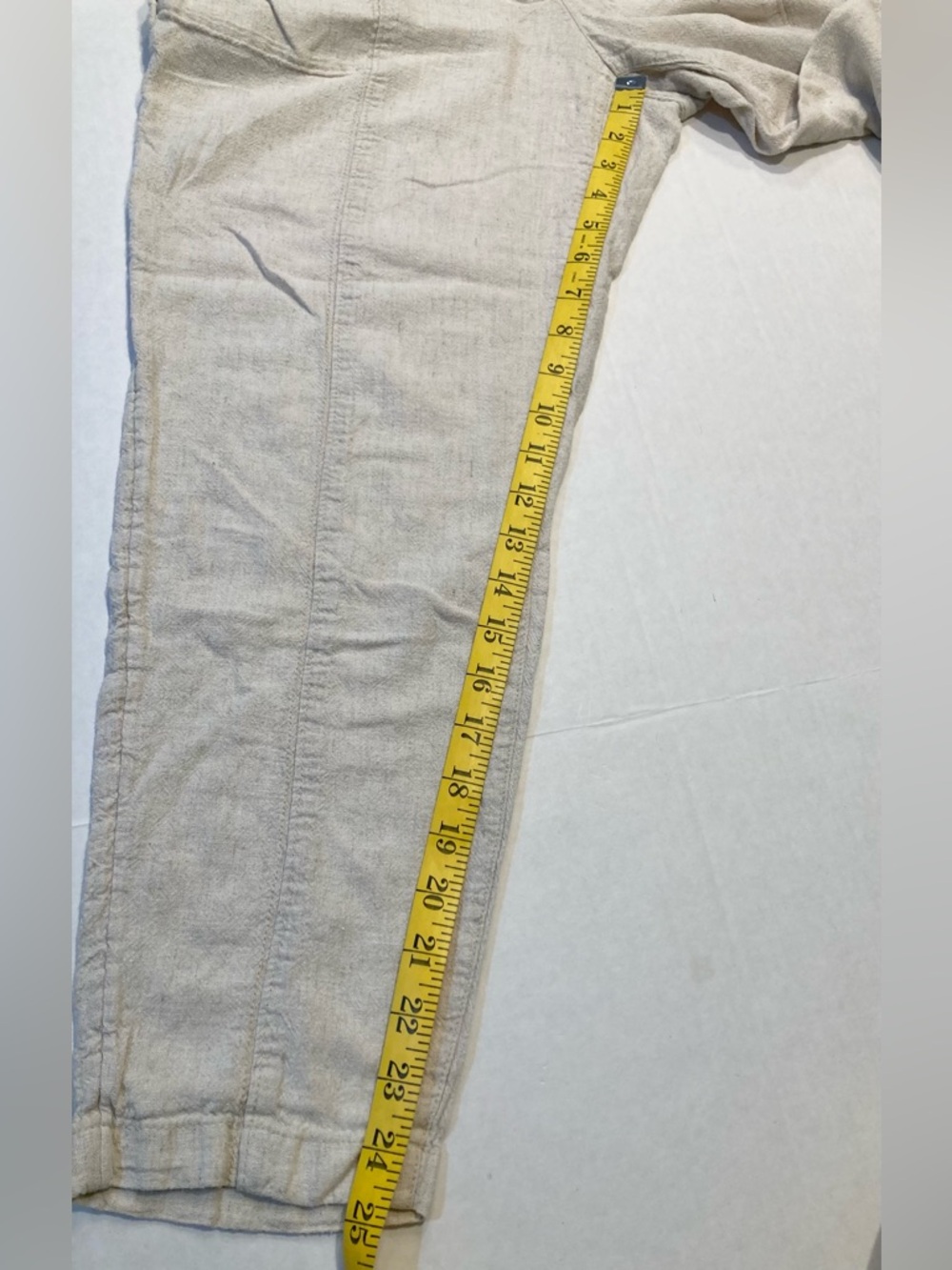 Old Navy 🟣 Size Medium High Raise Straight Taper Linen Blend Pants - Picture 6 of 7
